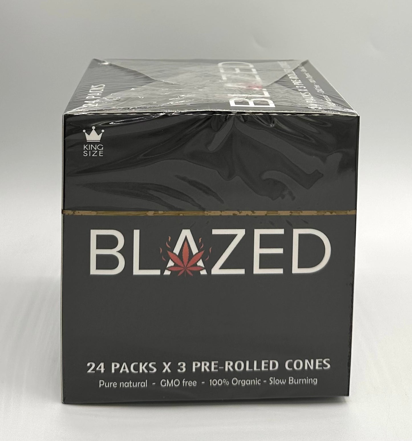 Blazed Premium Hemp Pre roll Cones Display box 72 cones, packaging