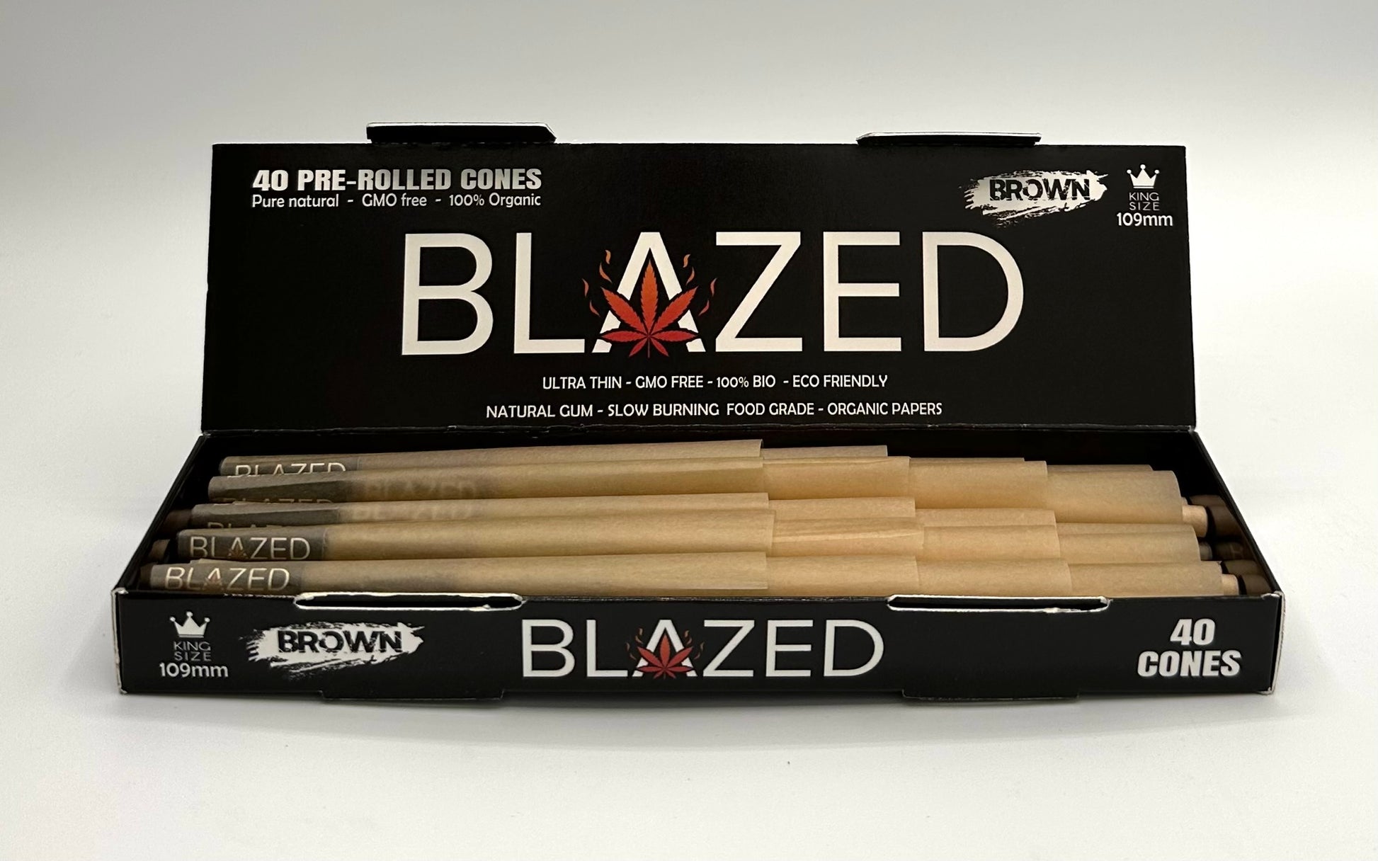 Blazed premium pre roll cones 40 pack, product highlight