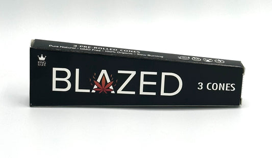 Blazed Premium Hemp Pre roll cones 3 pack, packaging